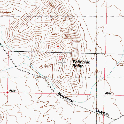 Topographic Map of Politician Point, UT