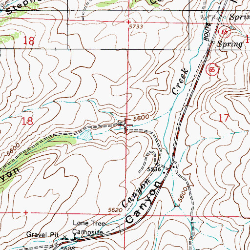 Topographic Map of Pollicks Canyon, UT