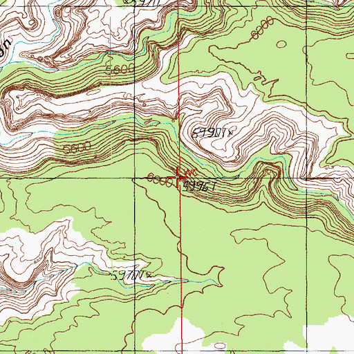 Topographic Map of Polly Mesa, UT