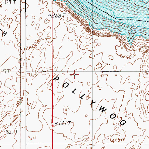 Topographic Map of Pollywog Bench, UT