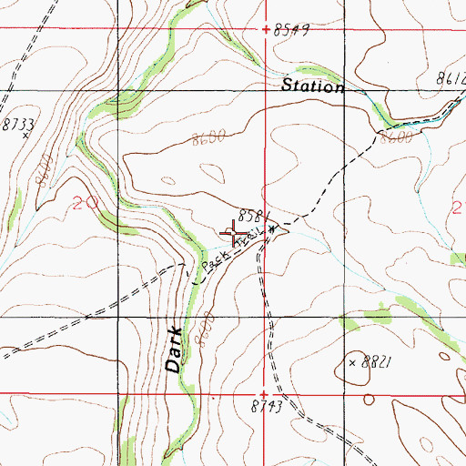 Topographic Map of Pollywog Lake Trail, UT