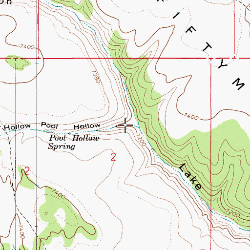 Topographic Map of Pool Hollow, UT