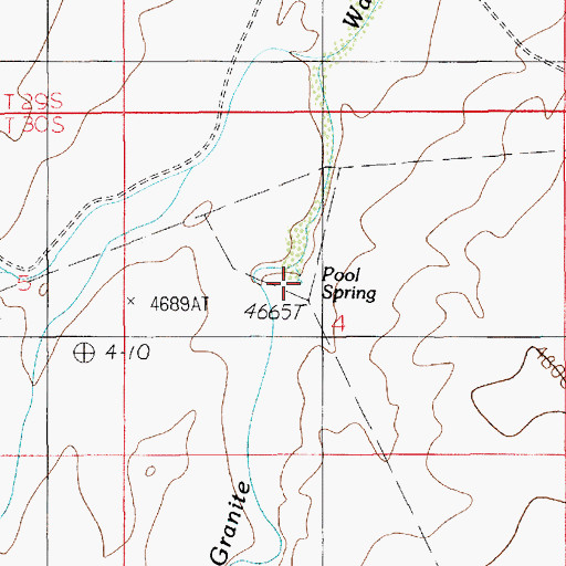 Topographic Map of Pool Spring, UT
