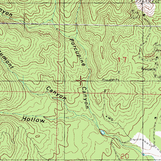 Topographic Map of Porcupine Canyon, UT