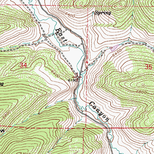 Topographic Map of Porcupine Creek, UT
