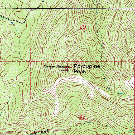 Topographic Map of Porcupine Peak, UT