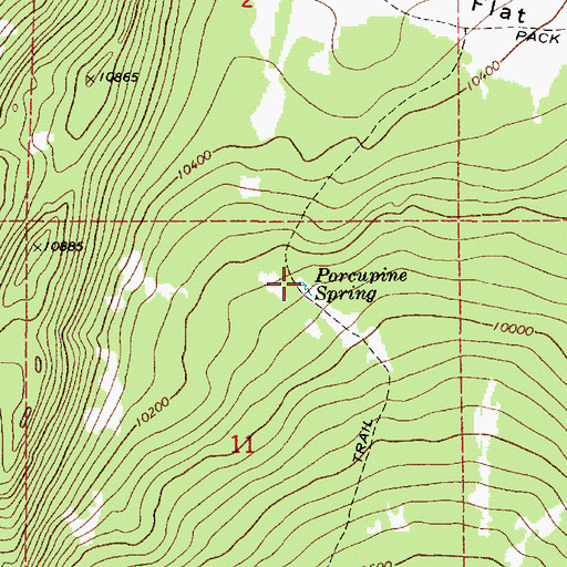 Topographic Map of Porcupine Spring, UT