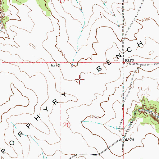 Topographic Map of Porphyry Bench, UT