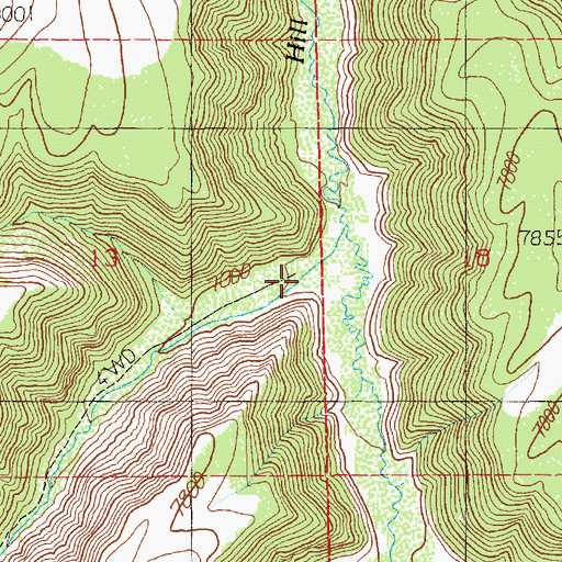 Topographic Map of Post Canyon, UT
