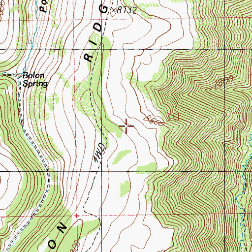 Topographic Map of Post Canyon Ridge, UT