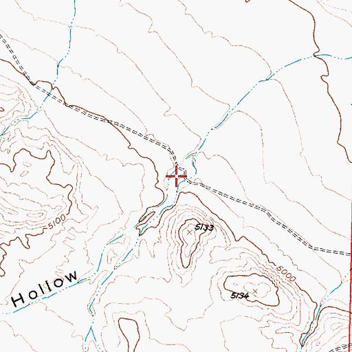 Topographic Map of Post Hollow, UT