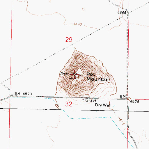 Topographic Map of Pot Mountain, UT