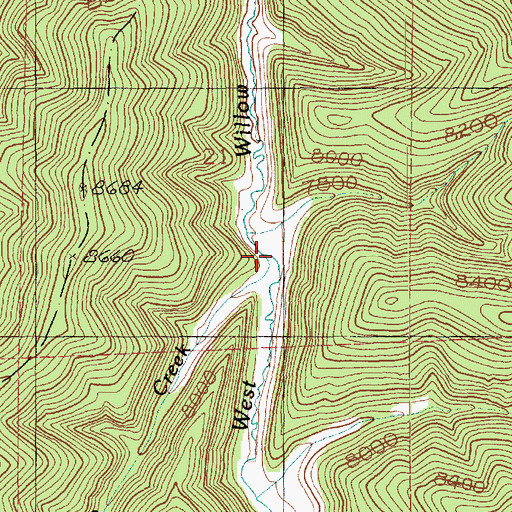 Topographic Map of Potato Creek, UT