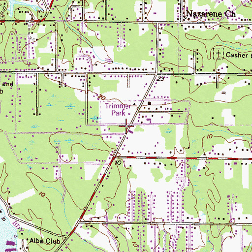 Topographic Map of Berean Baptist Church, AL