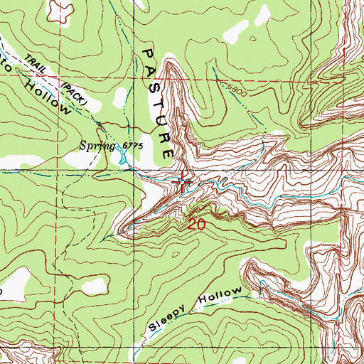 Topographic Map of Potato Hollow, UT