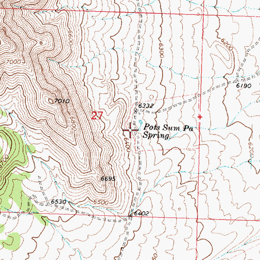 Topographic Map of Pots Sum Pa Spring, UT