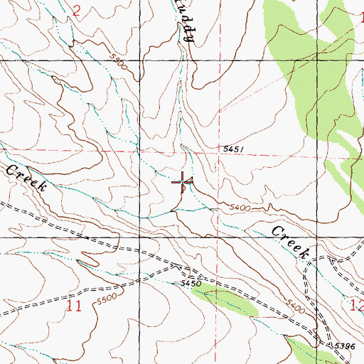 Topographic Map of Potters Creek, UT