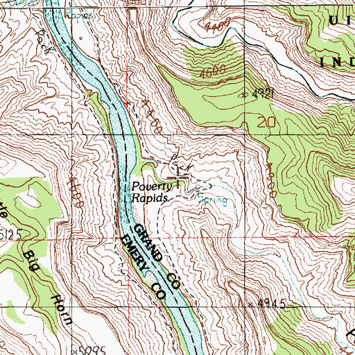 Topographic Map of Poverty Canyon, UT