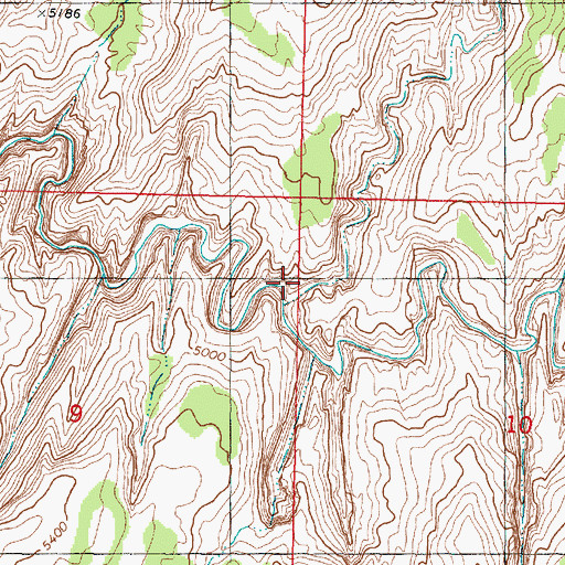 Topographic Map of Poverty Wash, UT