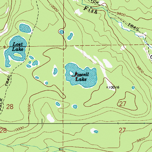 Topographic Map of Powell Lake, UT