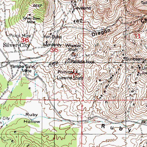 Topographic Map of Primrose, UT