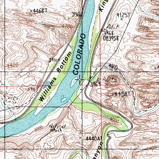 Topographic Map of Pritchett Canyon, UT