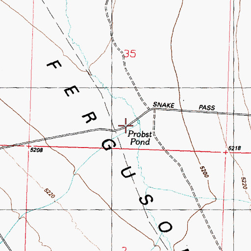 Topographic Map of Probst Pond, UT
