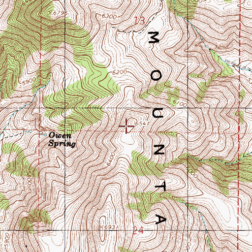 Topographic Map of Promontory Mountains, UT