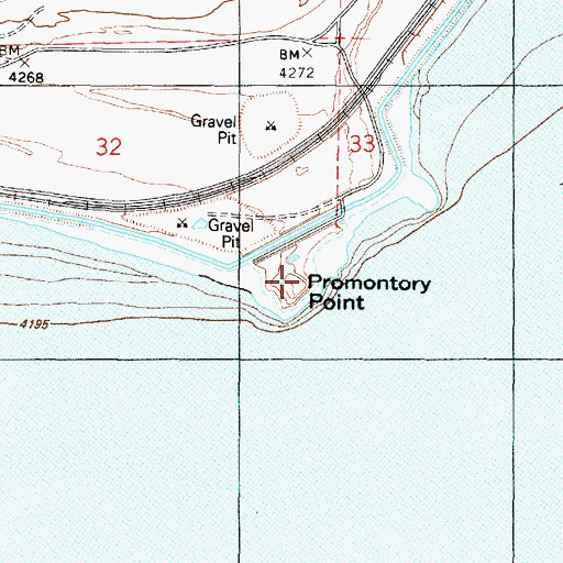 Topographic Map of Promontory Point, UT