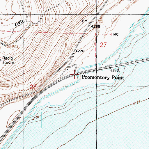 Topographic Map of Promontory Point, UT