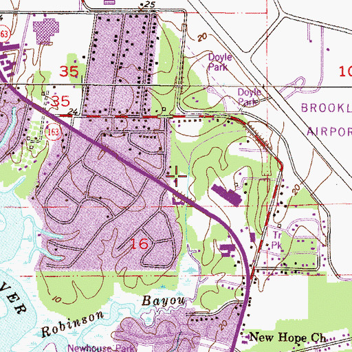 Topographic Map of Bethel Assembly of God Church, AL