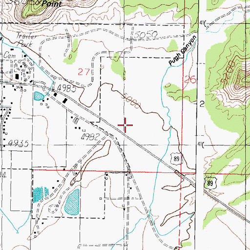 Topographic Map of Pugh Canyon, UT