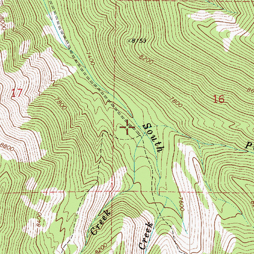 Topographic Map of Pullem Creek, UT