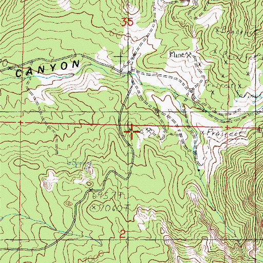 Topographic Map of Pumice Hole Mine, UT
