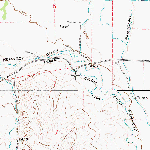 Topographic Map of Pump Ditch, UT