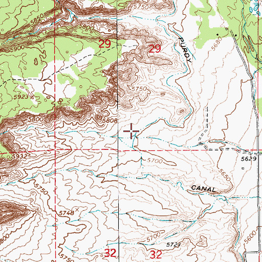 Topographic Map of Purdy Canal, UT