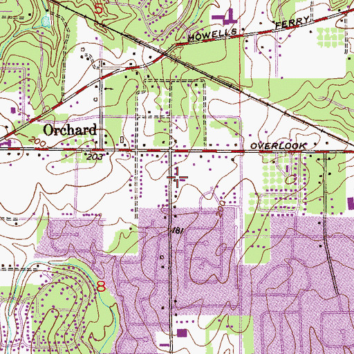 Topographic Map of Bethel Missionary Baptist Church, AL