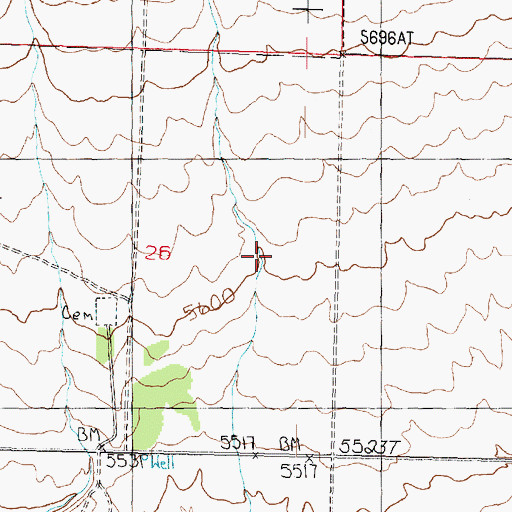 Topographic Map of Quaking Aspen Canyon, UT