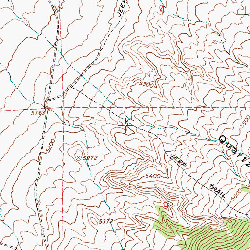 Topographic Map of Quartzite Canyon, UT