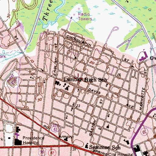 Topographic Map of Bethel Primitive Baptist Church, AL