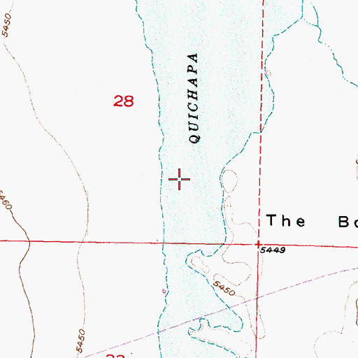 Topographic Map of Quichapa Lake, UT