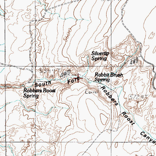 Topographic Map of Rabbit Brush Spring, UT