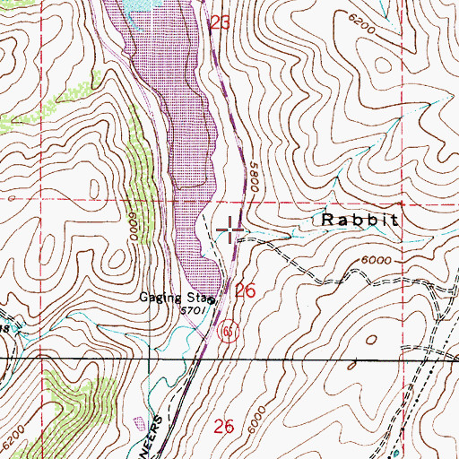 Topographic Map of Rabbit Hollow, UT