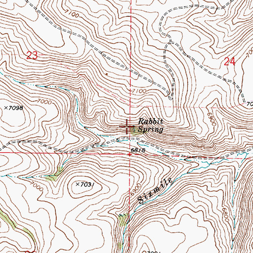 Topographic Map of Rabbit Spring, UT