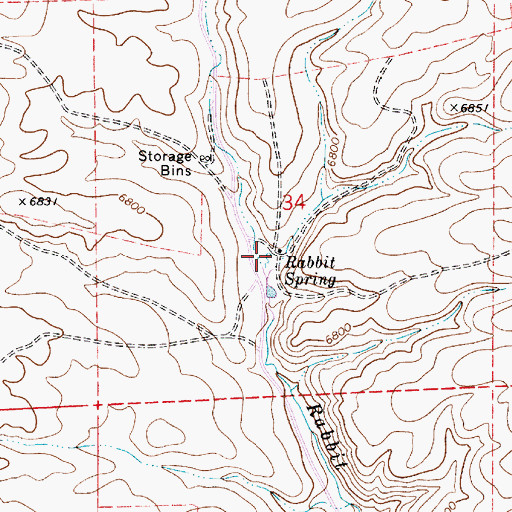 Topographic Map of Rabbit Spring, UT