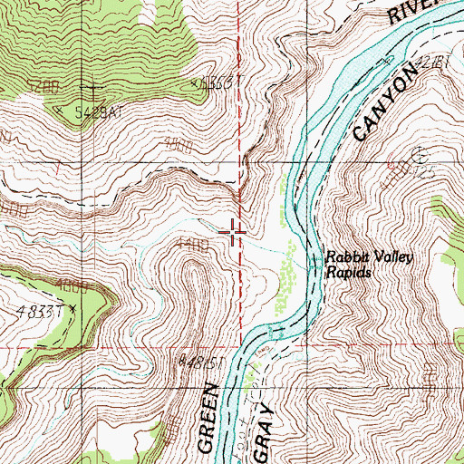 Topographic Map of Rabbit Valley, UT