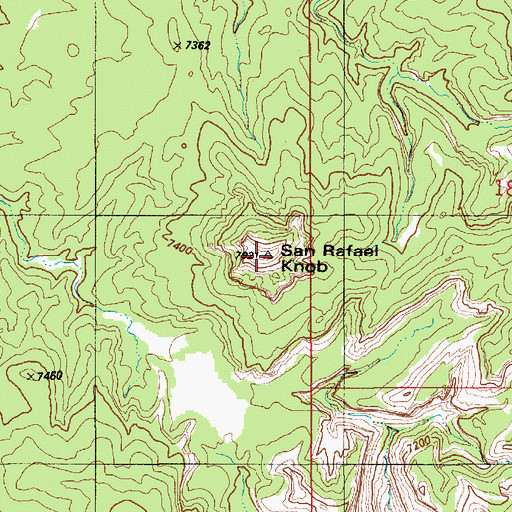 Topographic Map of San Rafael Knob, UT