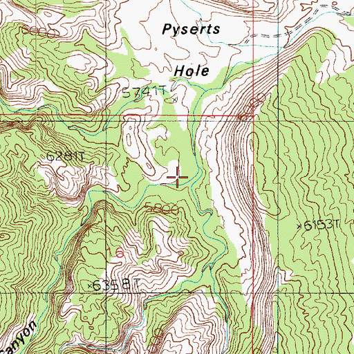 Topographic Map of Raggy Canyon, UT