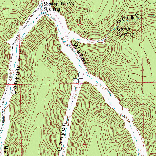Topographic Map of Railroad Canyon, UT