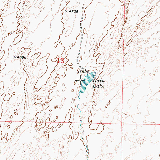 Topographic Map of Rain Lake, UT